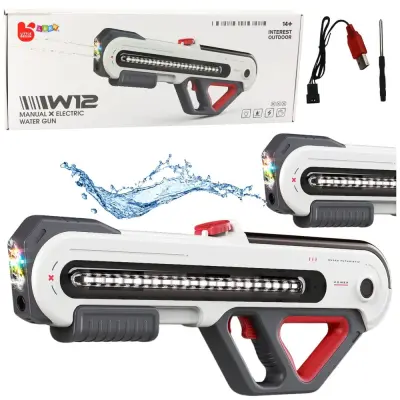 Aku. električna avtomatska vodna puška 60cm USB LED W12
