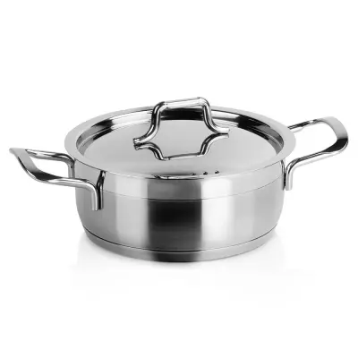 Jeklen lonec s pokrovom ANETT 16 cm, 1,2 l