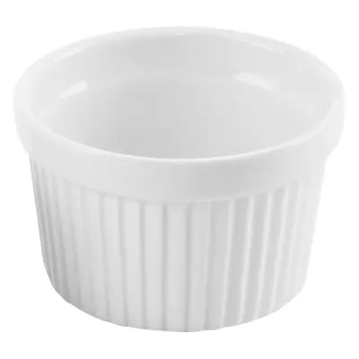 Bela porcelanasta posoda za peko 9 cm, 200 ml