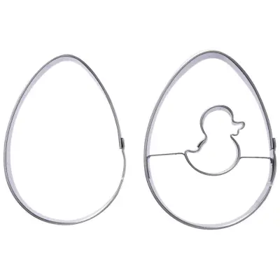 Jeklen modelček za piškote jajčece 5,5 cm 2 kosa.