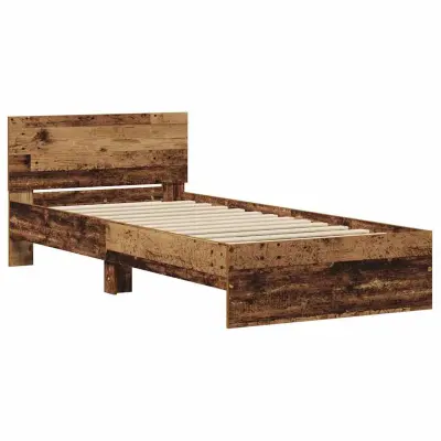 vidaXL Konstrukcija postelje Star les 75 x 190 cm Konstruiran les