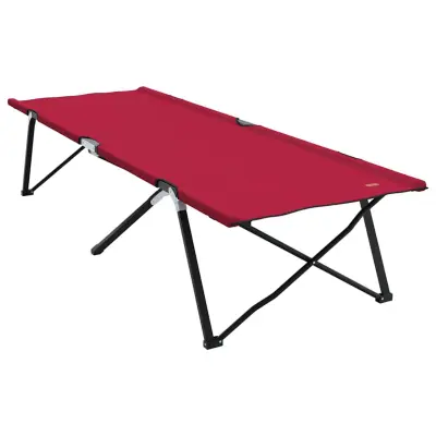 vidaXL Zložljiva kampirna postelja Zložljivo Rdeča 206 x 76 x 74 cm