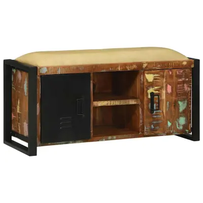 vidaXL Klopna omarica večbarvno 100 x 35 x 50 cm Trden predelan les