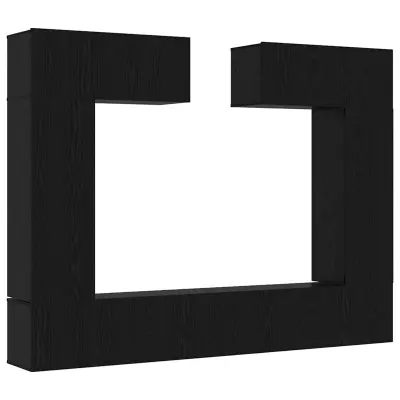 vidaXL Komplet TV omaric 6 pcs Črni hrast 100 x 30 x 30 cm
