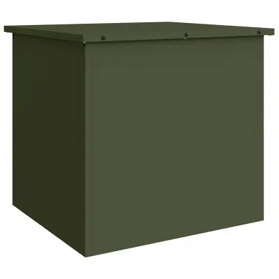 vidaXL Zunanja shranjevalna škatla Olivno zelena 55 x 50.5 x 50 cm