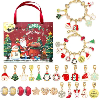 Odštevalni koledar, nakit, božična tema, adventni koledar, darilna škatla za nakit DIY koledar, odštevanje do božičnega koledarja