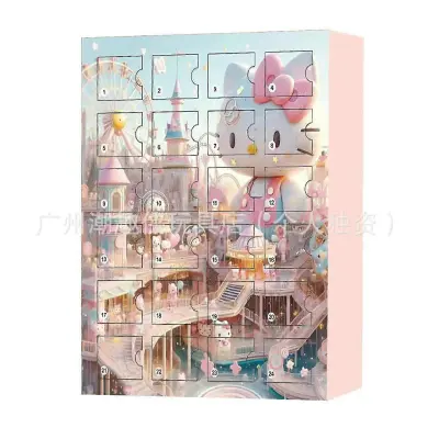 Božični adventni koledar Hello Kitty Blind Box Božični odštevalnik Otroške vroče božične ustvarjalne KT Cat izobraževalne igrače 24