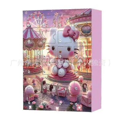 Božični adventni koledar Hello Kitty Blind Box Božični odštevalnik Otroške vroče božične ustvarjalne KT Cat izobraževalne igrače 24