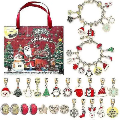 Odštevalni koledar, nakit, božična tema, adventni koledar, darilna škatla za nakit DIY koledar, odštevanje do božičnega koledarja--F
