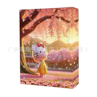 Božični adventni koledar Hello Kitty Blind Box Božični odštevalnik Otroške vroče božične ustvarjalne KT Cat izobraževalne igrače 24