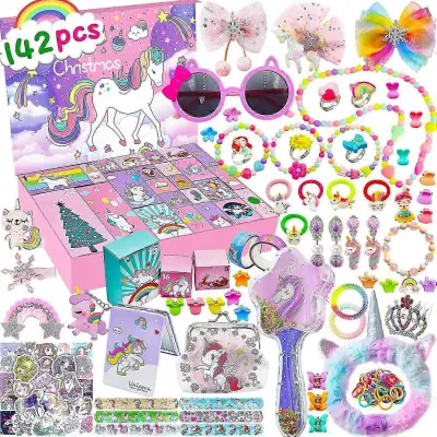 Odštevalna škatla za božične žaluzije Adventni koledar Princess Dress Up Girls Dodatki DIY Set Igrača Darilo