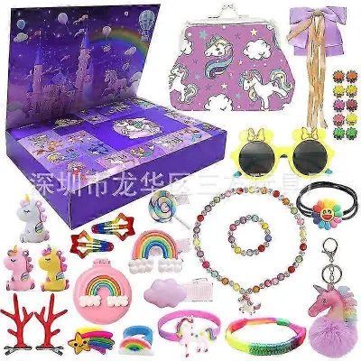 Odštevalna škatla za božične žaluzije Adventni koledar Princess Dress Up Girls Dodatki DIY Set Igrača Darilo