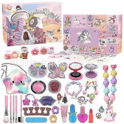 Odštevalna škatla za božične žaluzije Adventni koledar Princess Dress Up Girls Dodatki DIY Set igrač Giftchrui73