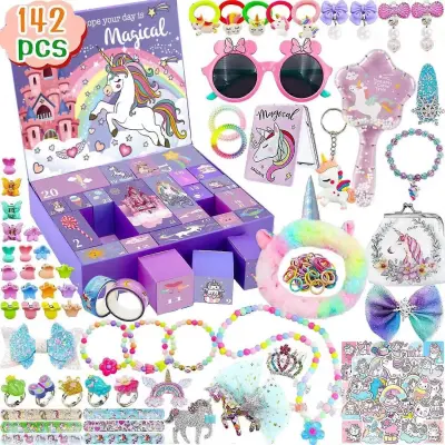 Odštevalna škatla za božične žaluzije Adventni koledar Princess Dress Up Girls Dodatki DIY Set Igrača Darilo