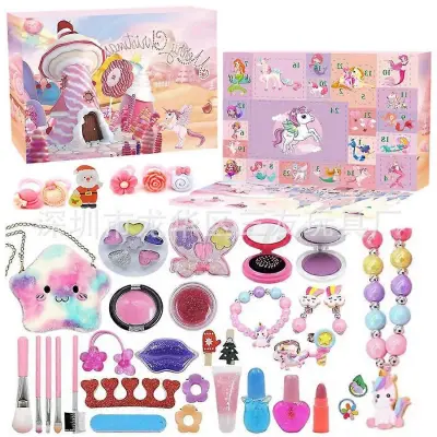Odštevalna škatla za božične žaluzije Adventni koledar Princess Dress Up Girls Dodatki DIY Set Igrača Darilo