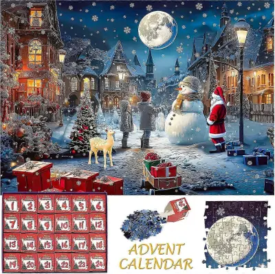 2024 Božični adventni koledar Nogometne figure Lutke 24-dnevna odštevalna slepa škatla XMAS Darilo presenečenja