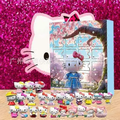 Božični adventni koledar Hello Kitty Blind Box Božični odštevalnik Otroške vroče božične ustvarjalne KT Cat izobraževalne igrače 24