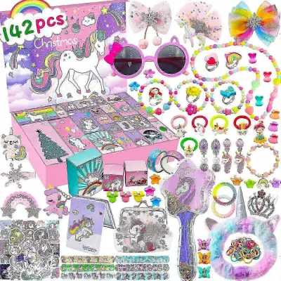 Odštevalna škatla za božične žaluzije Adventni koledar Princess Dress Up Girls Dodatki DIY Set igrač Giftchrui73