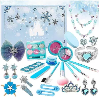 Odštevalna škatla za božične žaluzije Adventni koledar Princess Dress Up Girls Dodatki DIY Set Igrača Darilo
