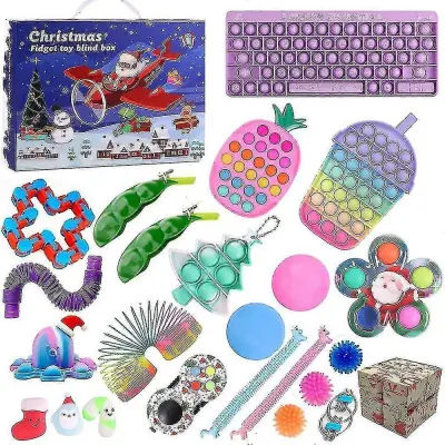 Otroško božično darilo Adventni koledar Fidget Senzorična igrača Stress Relief Blind Box