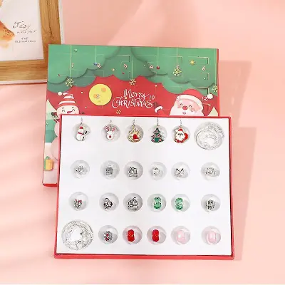 Odštevalni koledar, nakit, božična tema, adventni koledar, darilna škatla za nakit DIY koledar, odštevanje do božičnega koledarja