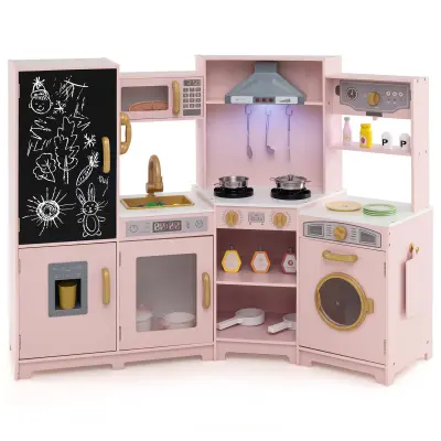 Kotna igralna kuhinja Lesena kuhinja za otroke Igralna hiša