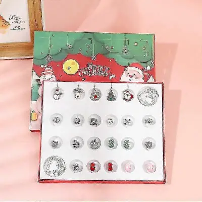Odštevalni koledar, nakit, božična tema, adventni koledar, darilna škatla za nakit DIY koledar, odštevanje do božičnega koledarja--S