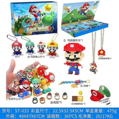 Božični adventni koledar Božični šiv slepa škatla različnih risanih vilinov Super Mario zabava igrače okraski luknja musicchrui1855
