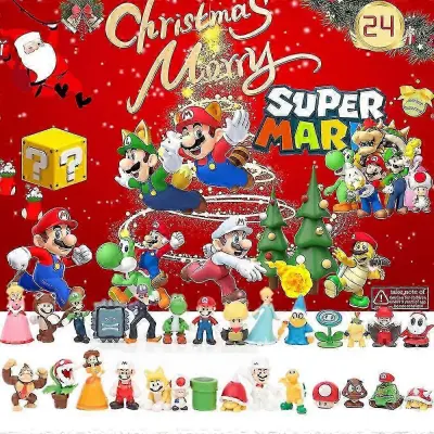 Tema igre Super Mario, risani liki, 24-dnevni adventni koledar, božično presenečenje, slepa škatla za otroke