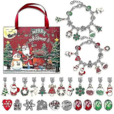 Odštevalni koledar, nakit, božična tema, adventni koledar, darilna škatla za nakit DIY koledar, odštevanje do božičnega koledarja--C