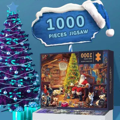 Adventni koledar 2024 24 KOSOV Božični adventni koledar Dekleta Fantje 1008-delni odštevalnik božičnih sestavljank