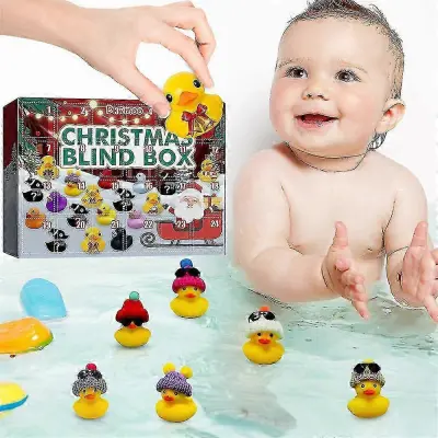 Božič 2024 Adventni koledar Odštevalnik 24 kosov Gumijaste račke Igrače Blind Box Xmas Kids Otroška darila