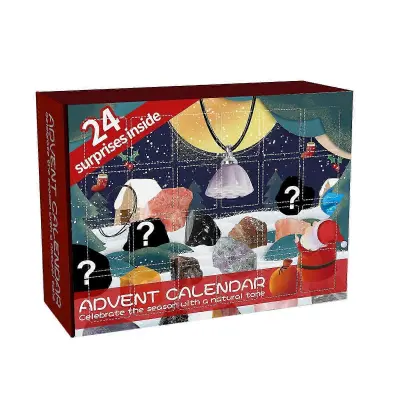 Dowmoo Christmas Arrival Calendar Mineral Blind Box 24 Grid Božično darilo Igrača Mineral Blind Box