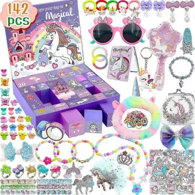 Odštevalna škatla za božične žaluzije Adventni koledar Princess Dress Up Girls Dodatki DIY Set Igrača Darilo