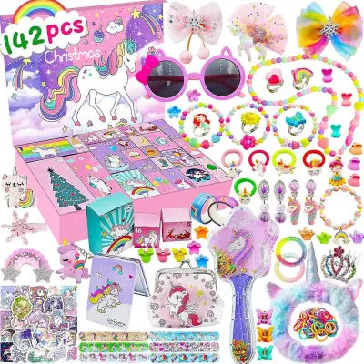 Odštevalna škatla za božične žaluzije Adventni koledar Princess Dress Up Girls Dodatki DIY Set Igrača Darilo