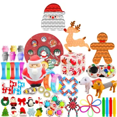 Božični adventni koledar Nova božična škatla za senčila DIY igrače za dekompresijo in dekompresijo Darilna škatla za 24-dnevno odštevanje