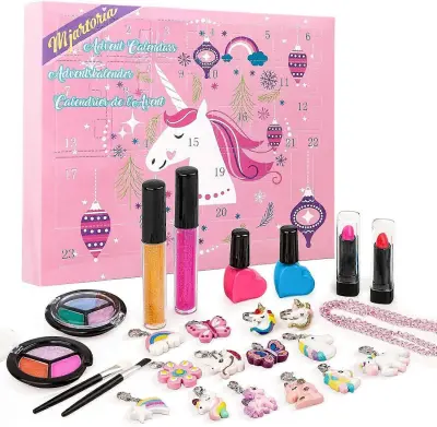 Odštevalna škatla za božične žaluzije Adventni koledar Princess Dress Up Girls Dodatki DIY Set Igrača Darilo