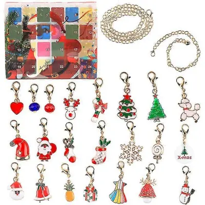 24 Koledar Odštevanje Darilna Škatla Zapestnica Diy Ročne Kroglice Novo Božično Presenečenje Slepa Škatla Zapestnica Božič Advent/YY
