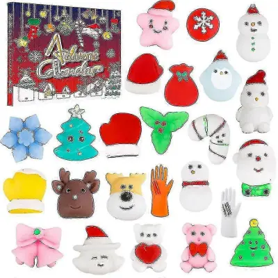 Božični 24-dnevni odštevalnik Adventni koledar Squishy Toys Blind Box Xmas Kids Boys Girls Giftschrui109