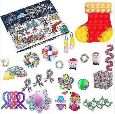 Visokokakovostno darilo za božični adventni koledar Fidget Toys Stress Relief Fidget Toy Blind Box Kidschrui86