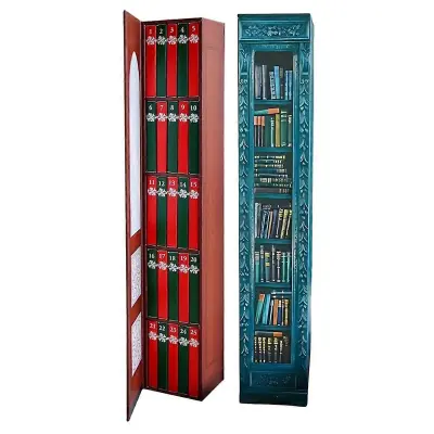 2 paketa mini knjižnih okraskov adventni koledar, božični adventni koledar s knjižnim darilom, adventni koledar