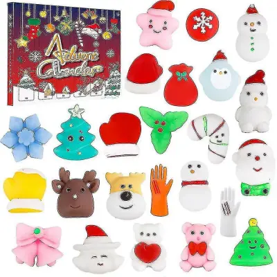 Božični 24-dnevni odštevalnik Adventni koledar Squishy Igrače Blind Box Xmas Otroci Fantje Dekleta Darila