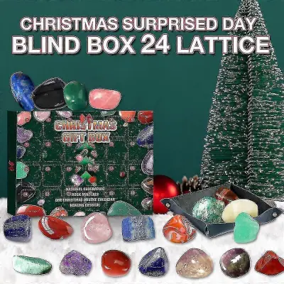 Tmall 24 Grids Stones Christmas Countdown Adventni koledarji Surprise Blind Box Xmas Kids Darilo SX