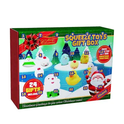 24-dnevni božični adventni odštevalni koledar Squeeze Toys Blind Box Fidgets Toys Set božično darilo