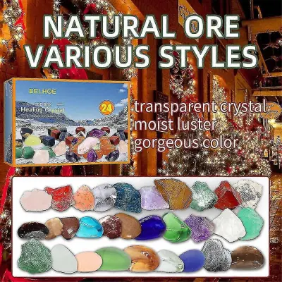 24 Days Mineral Stone Kit Božični adventni koledar Ore Blind Box Xmas Otroške igrače Darilo