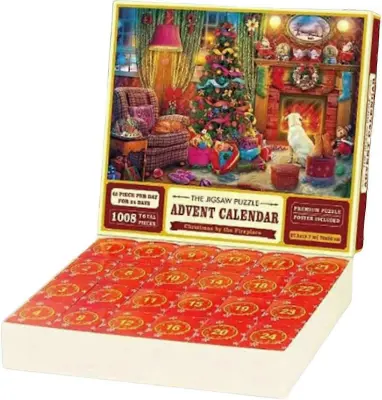 24 škatel papirnate puzzle presenečenja slepa škatla rdeče božično darilo z darili