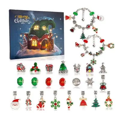 Božični nakit Adventni koledar Odštevalnik Adventni koledar Zapestnica DIY Kit