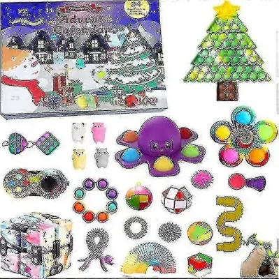 Visokokakovostno darilo za božični adventni koledar Fidget Toys Stress Relief Fidget Toy Blind Box Kidschrui233