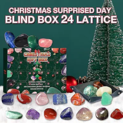 Tmall 24 Grids Stones Christmas Countdown Adventni koledarji Surprise Blind Box Xmas Kids Darilo SX