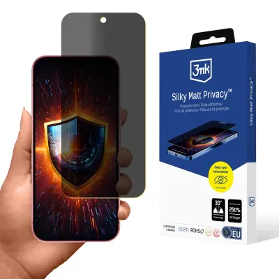 3MK SILKY MATT PRIVACY KALJENO STEKLO ZA GOOGLE PIXEL 9 ZAŠČITA ZASEBNOSTI